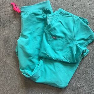 Teal Scrub Set xl, xl petite